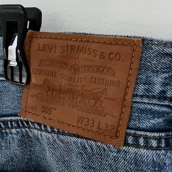 Men's Levi's 505 Selvedge Denim Jeans 33x32 Big E - Picture 7 of 9